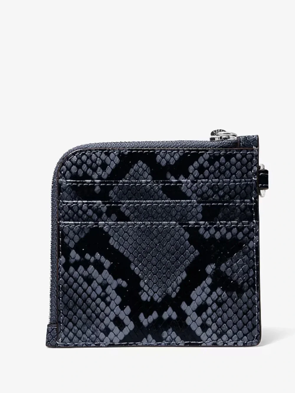 Michael Kors Jet Set Travel Medium Snake Embossed Chain Wallet Card Case